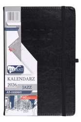 Kalendarz 2026 A5 dzienny Jazz czarny - praca zbiorowa