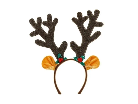 Opaska Rogi Renifera z uszami 29x34cm - PartyDeco