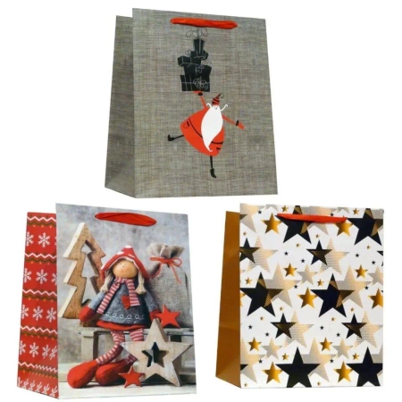 Torebka prezentowa B Boże Narodzenie mix - Ju-Piter