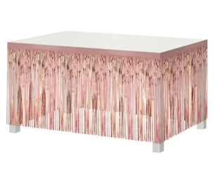 Dekoracja na brzeg stołu różowo-złota 80x300cm - Godan