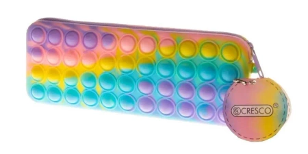 Piórnik szkolny silikonowy Rainbow - Cresco
