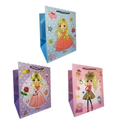 Torebka prezentowa dziecięca M szerokie dno mix - Ju-Piter