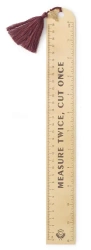 Linijka "Measure Twice Cut Once" 30cm miedziana - Designworks Ink