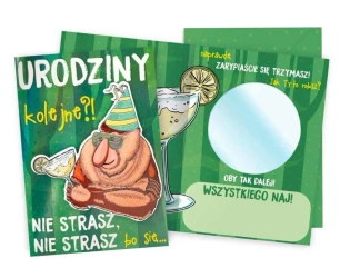 Karnet B6 Urodziny męskie lusterko - Kukartka
