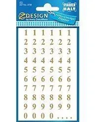 Naklejki złote cyfry - 7,5mm - Zdesign