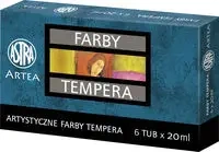 Farby tempera Astra Artea 6 kolorów 20 ml