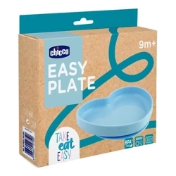 Talerz silikonowy serce 9m+ niebieski - Chicco