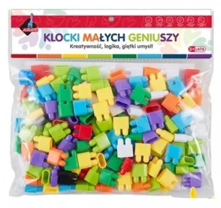 Klocki małych geniuszy - Cegiełki 160 elementów - Askato