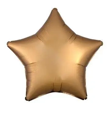 Balon foliowy Lustre satynowy złoty gwiazda luzem - Amscan