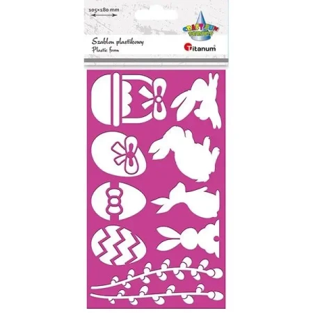 Szablon plastikowy 105x180mm Wielkanoc - Titanum