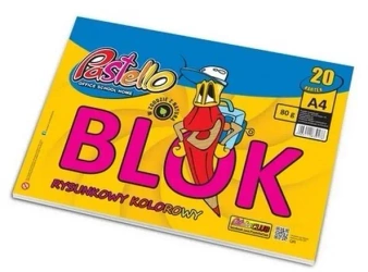 Blok rysunkowy A4 80g kolorowy 20 kartek - Alfa Pastello