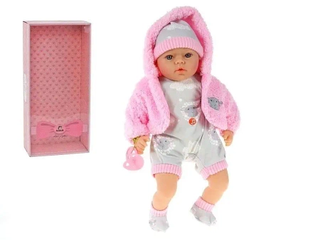 Lalka bobas ze smoczkiem mówi po polsku 45cm - ADAR