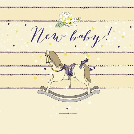 Karnet Swarovski kwadrat CL0221 Narodziny konik - Clear Creations