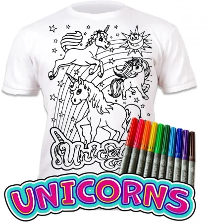 Koszulka do wielokrotnego kolor. Jednorożec 3-4 - Splat Planet