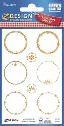 Naklejki złote - okrągłe, do opisu ręcznego - Zdesign