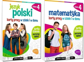 Karty pracy w szkole i w domu. Klasa 4. Pakiet: Język polski/ Matematyka/ - Dorota Kożuch