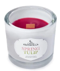 Świeczka sojowa Spring Tulip biała 170g - Pavoncella