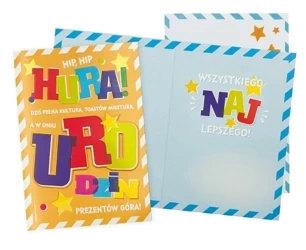 Karnet B6 Urodziny Hip, Hip, Hura - Kukartka