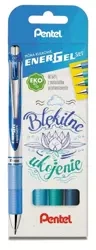 Zestaw piór EnerGel BL77 błękitne ukojenie 4 kolory - PENTEL