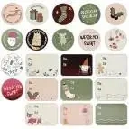 Naklejki papierowe okrągłe 28mm 21szt - Titanum