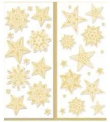 Naklejki na folii gwiazdki 10x22cm MIX - Brewis