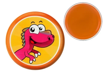 Frisbee z Dinozaurem pomarańczowy 20cm - Leantoys