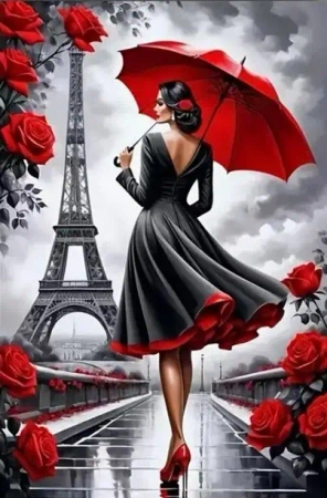 Diamentowa Mozaika Kobieta w Paryżu NO-2001721 - Norimpex