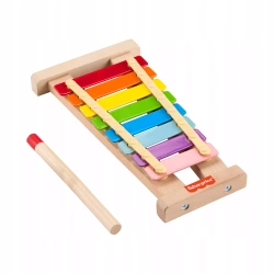 Fisher-Price Drewniane cymbałki Ksylofon Zestaw Drewniana zabawka 2+ HXV13