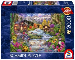 Puzzle PQ 2000 Rzeka w górach G3 - Schmidt