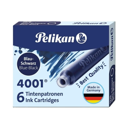 Naboje krótkie TP/6 niebiesko-czarne - PELIKAN