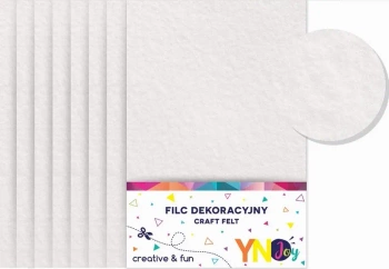 Filc dekoracyjny biały YNJ NOSTER