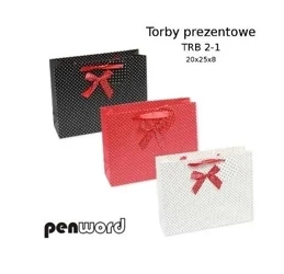 Torebka prezentowa 20x25x8cm MIX - Penword