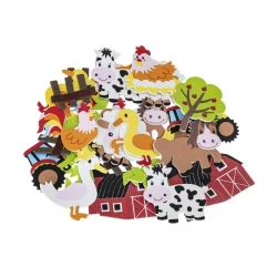 Naklejki z pianki wieś 36szt - Brewis