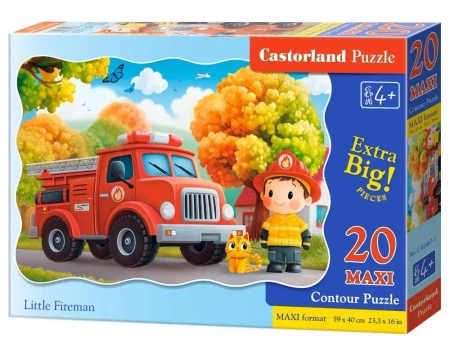 Puzzle 20 Little Fireman CASTOR - Castorland