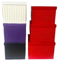 Pudełko Flower Box 3szt prostokąt pop-up mix - Rozette