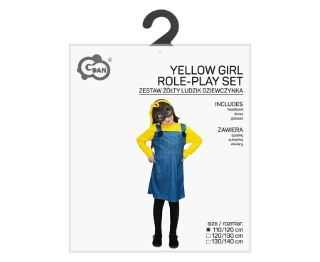 Strój dla dzieci Żółty Ludzik dziewczynka 110/120 - Godan