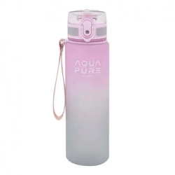 Bidon Aqua Pure pink/grey 600ml ASTRA - ASTRA papiernicze