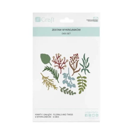 Wykrojniki - kwiaty i gałązki 9szt - Dalprint