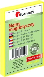 Notes elektorstatyczny 50x75mm 100K żółty - Titanum