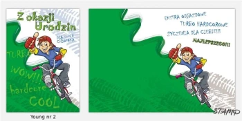 Karnet Young B6 + koperta nr 002 Urodziny - Stamp