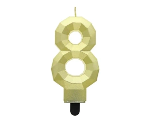 Świeczka Cyfra 8 Diament 7.6cm - Godan