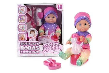 Lalka Natalia siusiający bobas z akcesoriami 30 cm - Artyk