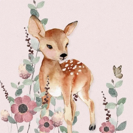 Karnet Swarovski kwadrat CL4707 Sarna - Clear Creations