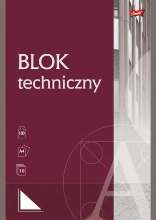 PACZKA Blok techniczny A4 10K białe kartki Unipap 10 sztuk