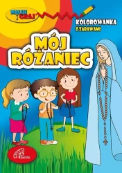 Mój różaniec. Kolorowanka z zabawami - praca zbiorowa