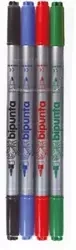 Pisaki Double Point 4 kol. w etui FIBRACOLOR