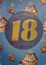 Karnet Urodziny 18 męskie - YEKU