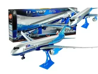 Samolot pasażerski z podstawką 69cm - Leantoys