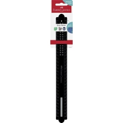 Linijka Dots czarna 30cm - Faber Castell
