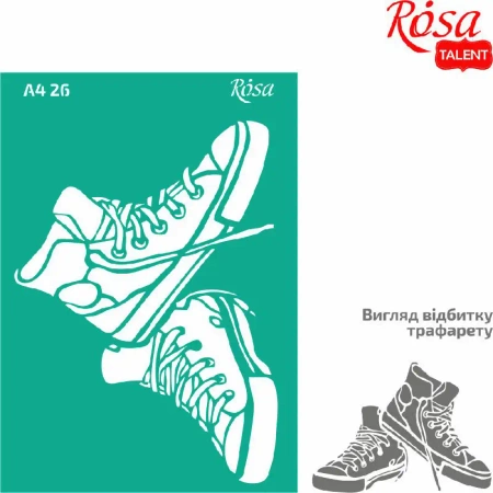 Szablon samoprzylepny wielokrotnego użytku trampki 21x29.7 cm - ROSA